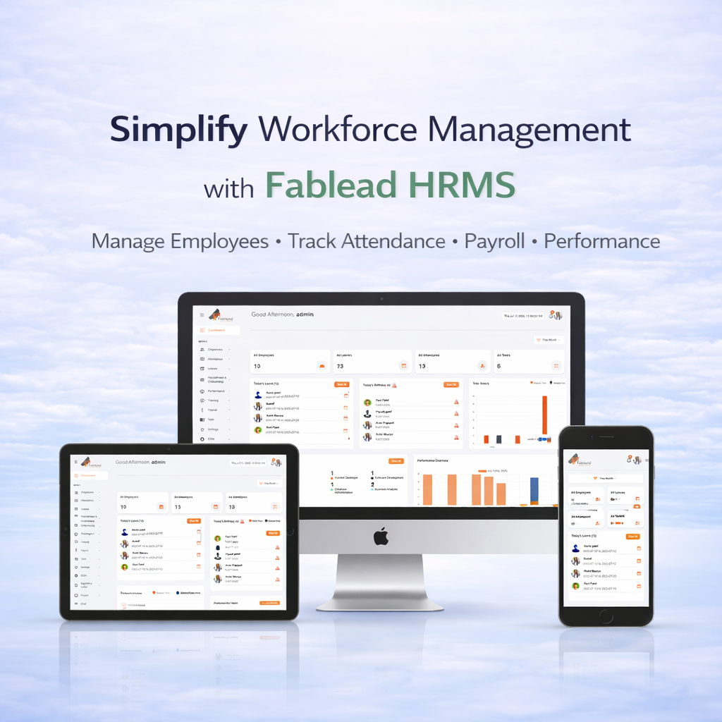 Fablead Technolabs HRMS employee management dashboard