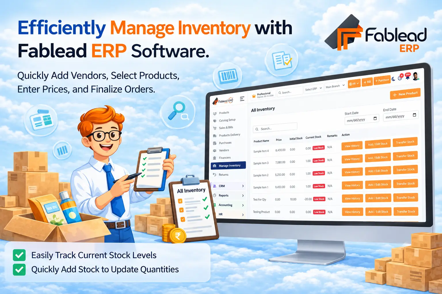 Fablead Technolabs inventory product list management