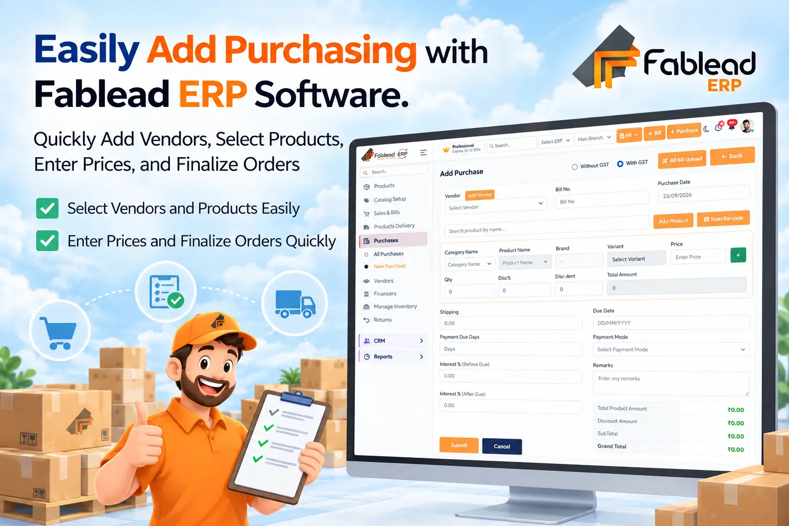 Fablead Technolabs purchase order management